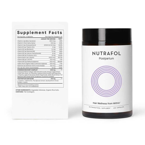 Nutrafol Postpartum Chicago Skin Science   Nutrafol Postpartum Ingredients 600x600 